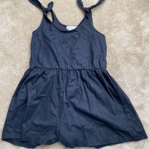 Shoulder Tie Black Romper